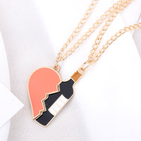 Wine Bottle Love Stitching Set Necklace