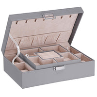 Jewelry Box With 4 Compartments Detachable Combination Tray Jewelry Storage Gift Box