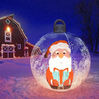 Inflatable Transparent Christmas Ornament Balls With Lights