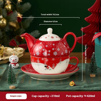 Gift Box British Teapot Gold-plated Coffee Set Ceramic Tea Set Christmas Gift