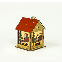 Ornements en bois de maison lumineuse festive décorative