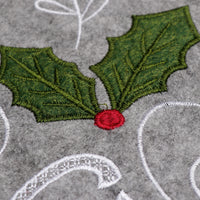Gray Merry Christmas Tree Skirt