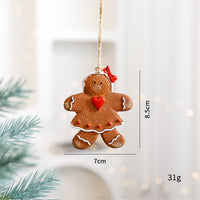 Santa Snowman Gingerbread Man Resin Ornaments