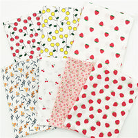 Strawberry Cherry Cotton Twill Fabric