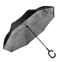 Parapluie à carreaux vichy inversé : rouge