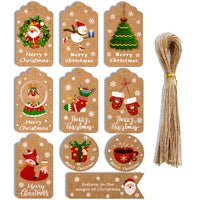 Kraft Paper Christmas Printed Gift Tags