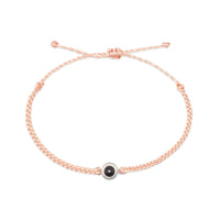 Pulsera tejida a mano con proyección de fotografías en color personalizada y creativa