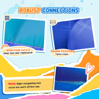 5 In 1 Inflatable Bounce House, Water Slide With 550W Blower, Splash Pool, Trampoline, Climbing Wall, Cannon