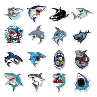 Autocollants Graffiti dessin animé requin, 50 pièces, valise, Skateboard pour enfants, réfrigérateur, peinture autocollante étanche