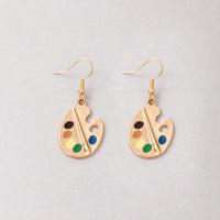 Artist Paint Gold Pallet Earrings