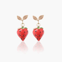 Strawberry Earrings S925 Silver Needle Earrings