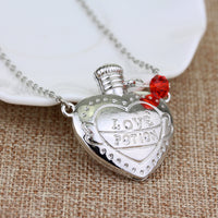 Love Pill Potion Bottle Pendant Necklace