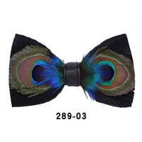 Peacock Feather Bow Tie
