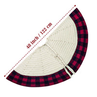 Knitted Buffalo Plaid Trim Tree Skirt