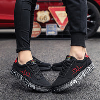 Zapatos de lona con estampado de amor para mujer y hombre, zapatos planos con cordones, informales, deportivos, para amantes, Día de San Valentín