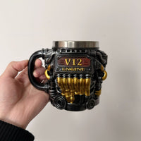 Minimalist Personalized F1 Engine Resin Mug With Inner Liner