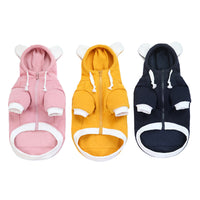 Bear Ears Hooded Fleece Dog Sweatshirt
