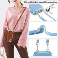 Crossbody Zipper Wallet Protective Leather iPhone Case