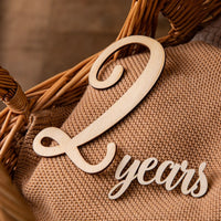 Moon Age Growth Record Wooden Photo Photography Props