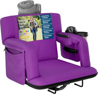 Alpcour Premium Reclining Stadium Seat For Bleachers With Back Support