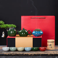 Simple Ceramic Kung Fu Tea Set Gift Box