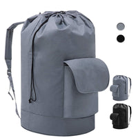 Bolsa de lavandería con cordón y correa para el hombro de tela Oxford portátil