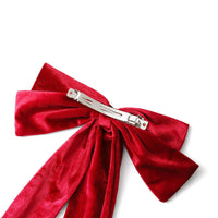 Pince à cheveux ruban de velours : rouge