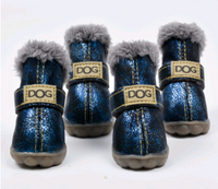 PU Leather Suede Dog Snow Boots