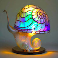 Lampe de bureau série plante en verre coloré