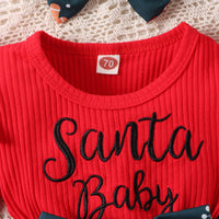 Santa Baby Ruffled Romper Skirt (Baby)