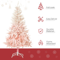 7ft Pencil Christmas Tree, Artificial Christmas Tree For Holiday Home Decoration With Metal Stand Automatic Open