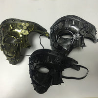 Demi-masque de fête de mascarade d'Halloween Steampunk