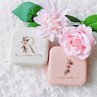 Personalized Floral Letter Jewelry Box