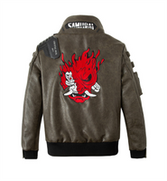 Veste en cuir Cos Same Style pour hommes