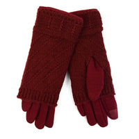 Double Layer Knit Touch Screen Winter Gloves
