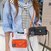 Woven Card Holder Crossbody iPhone Case