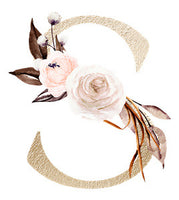 Personalized Floral Letter Jewelry Box