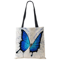 Water Color Print Wildlife Pattern Tote Bags