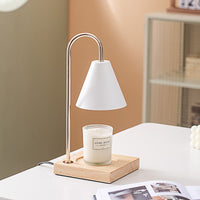 Lampe à cire fondante d'aromathérapie, veilleuse d'ambiance en bois
