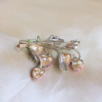 Sweet And Lovely Flower Strawberry Brooch