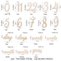 Wooden Digital Milestone Baby Time Record Table Photography Props