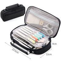 Women's Simple Multifunctional Double-layer Large Capacity Pencil Pouch