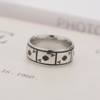 Ace Of Spades Playing Card Titanium Steel Ring