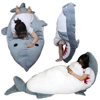 Sac de couchage en peluche requin