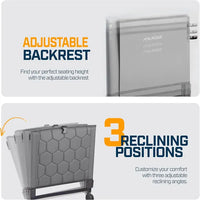 Alpcour Folding Reclining Stadium Seat With Back Support For Bleachers