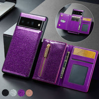 Magnetic Wallet Glitter Leather Protective iPhone Case
