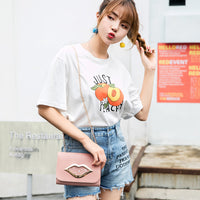 Lips sweet chain chain messenger bag