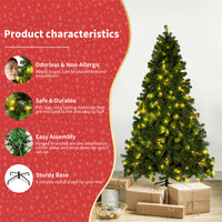Árbol de Navidad artificial preiluminado