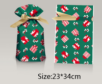 Christmas Gift Ribbon Drawstring Wrap Candy Bag (50 Pcs)