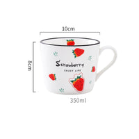 Nordic Fruit Print Breakfast Mugs